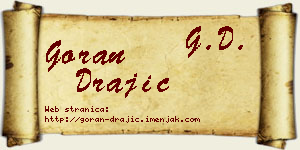 Goran Drajić vizit kartica